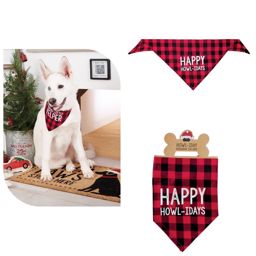 Mud Pie Howl-iday Bandana Collar - Picture 3 of 9